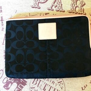 Authentic Coach Black Zippered Pouch